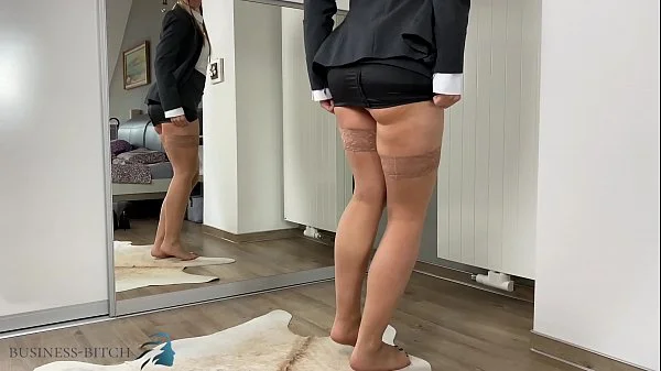 business woman tries different panties, Business Bitch