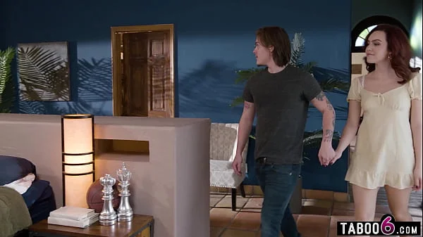 Stepmom MILF Penny Barber guides stepson how to have sex with his GF