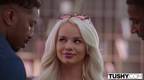 TUSHY Petite Elsa fulfills her anal threesome fantasy